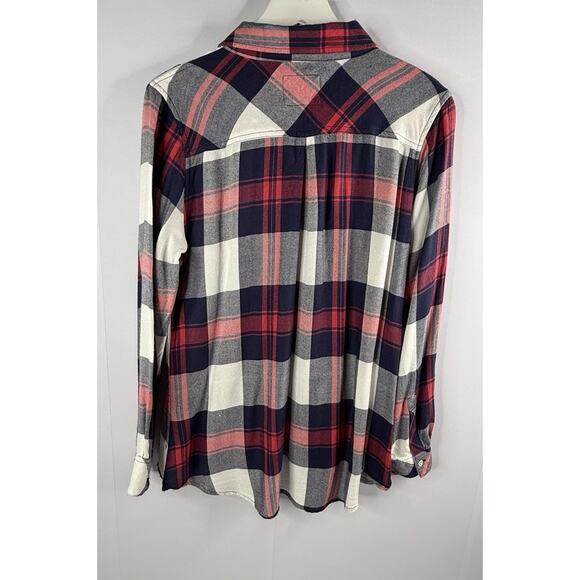 Rails Hunter Plaid Shirt Top Womens Sz M Plaid $188 Western Rustic Outdoor Rayon - Picture 4 of 11